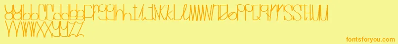 MrvanillaRegular Font – Orange Fonts on Yellow Background