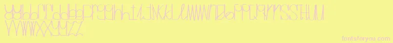 MrvanillaRegular Font – Pink Fonts on Yellow Background