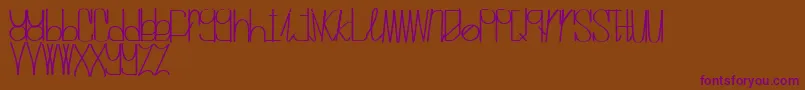 MrvanillaRegular Font – Purple Fonts on Brown Background