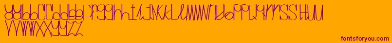 MrvanillaRegular Font – Purple Fonts on Orange Background