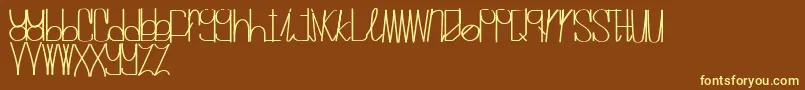 MrvanillaRegular Font – Yellow Fonts on Brown Background