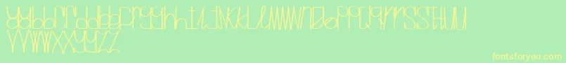 MrvanillaRegular Font – Yellow Fonts on Green Background