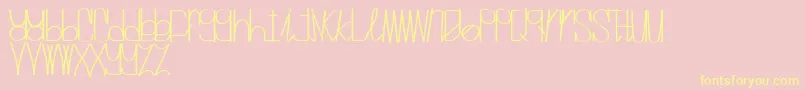 MrvanillaRegular-Schriftart – Gelbe Schriften auf rosa Hintergrund