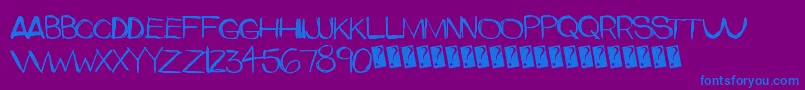 Шрифт Upperside – синие шрифты на фиолетовом фоне