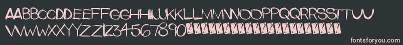 Upperside Font – Pink Fonts on Black Background