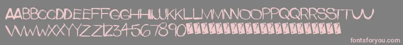 Шрифт Upperside – розовые шрифты на сером фоне