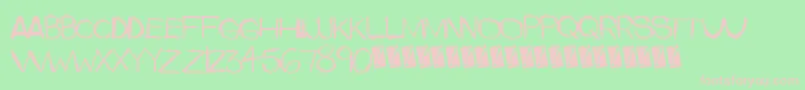 Upperside Font – Pink Fonts on Green Background