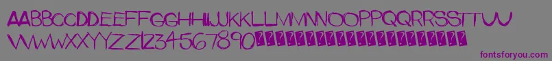 Upperside Font – Purple Fonts on Gray Background