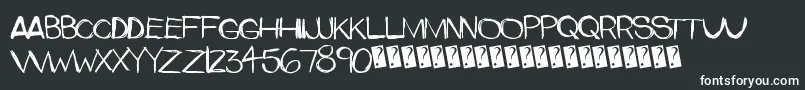 Upperside Font – White Fonts on Black Background