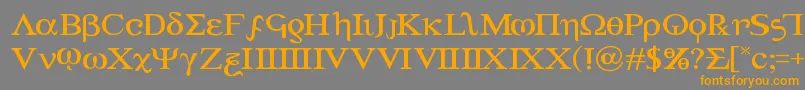 Achilles3expand Font – Orange Fonts on Gray Background