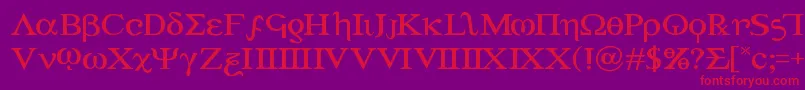 Achilles3expand Font – Red Fonts on Purple Background