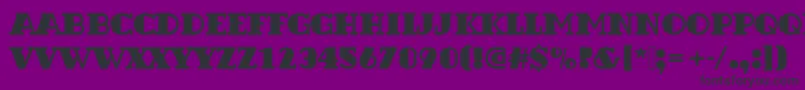 Dextorbladro1-fontti – mustat fontit violetilla taustalla