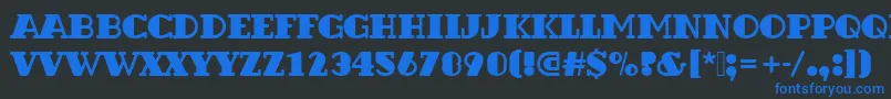 Dextorbladro1 Font – Blue Fonts on Black Background