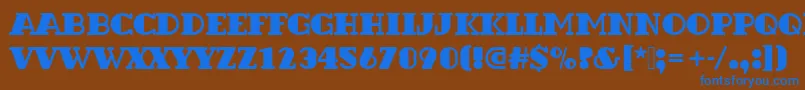 Dextorbladro1 Font – Blue Fonts on Brown Background