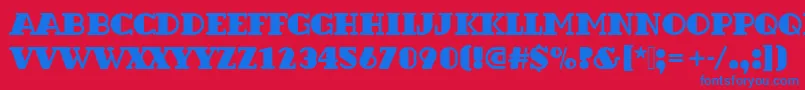 Dextorbladro1 Font – Blue Fonts on Red Background