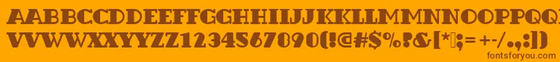 Dextorbladro1 Font – Brown Fonts on Orange Background