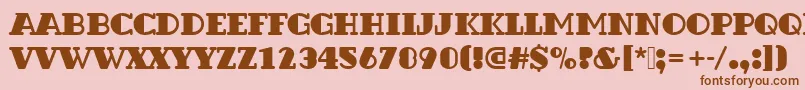 Dextorbladro1 Font – Brown Fonts on Pink Background