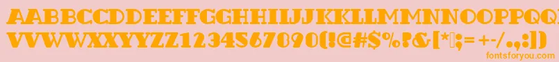 Dextorbladro1 Font – Orange Fonts on Pink Background