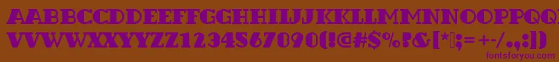 Dextorbladro1 Font – Purple Fonts on Brown Background