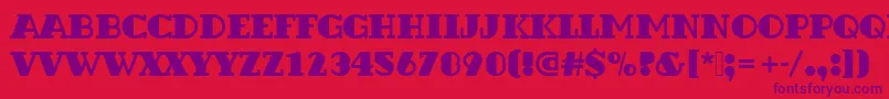 Dextorbladro1 Font – Purple Fonts on Red Background