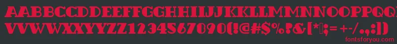 Dextorbladro1 Font – Red Fonts on Black Background