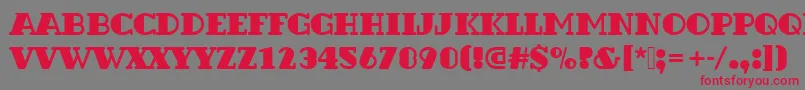 Dextorbladro1 Font – Red Fonts on Gray Background
