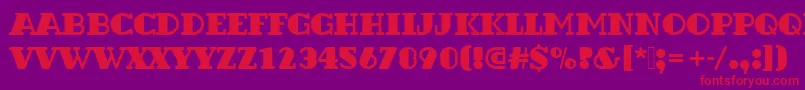 Dextorbladro1 Font – Red Fonts on Purple Background