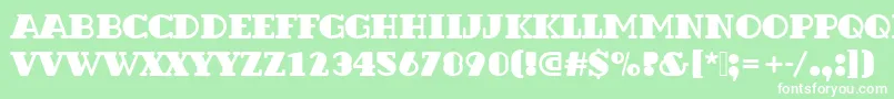 フォントDextorbladro1 – 緑の背景に白い文字