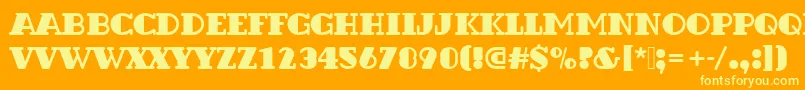 More about Dextorbladro1 Font Dextorbladro1 Font – Yellow Fonts on Orange Background