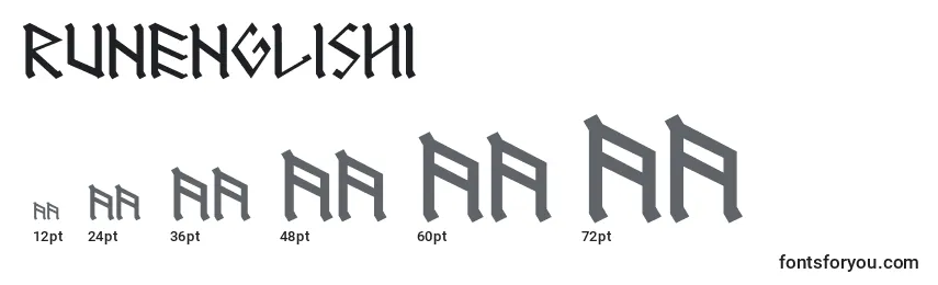 Runenglish1-fontin koot