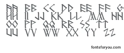 Przegląd czcionki Runenglish1
