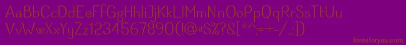 Haven-fontti – ruskeat fontit violetilla taustalla