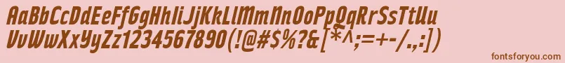 Шрифт RakeslyBdIt – коричневые шрифты на розовом фоне