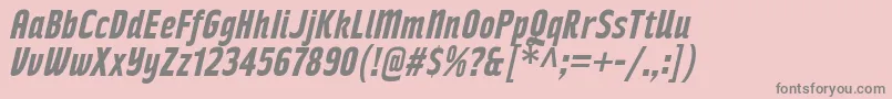 Police RakeslyBdIt – polices grises sur fond rose