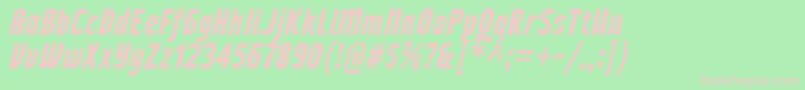 RakeslyBdIt Font – Pink Fonts on Green Background