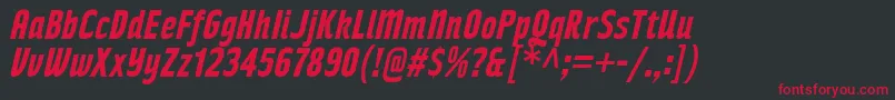 RakeslyBdIt Font – Red Fonts on Black Background