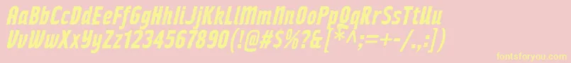 RakeslyBdIt Font – Yellow Fonts on Pink Background