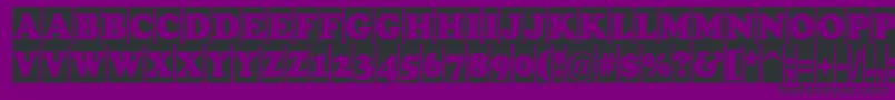 Czcionka ACooperblackcm – czarne czcionki na fioletowym tle