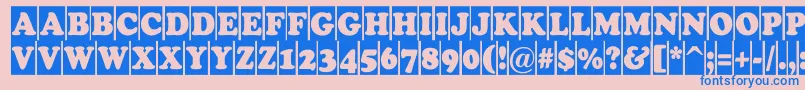 ACooperblackcm Font – Blue Fonts on Pink Background