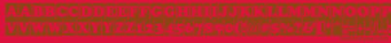 ACooperblackcm Font – Brown Fonts on Red Background