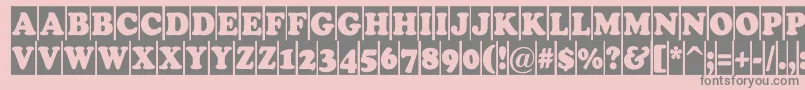 ACooperblackcm Font – Gray Fonts on Pink Background