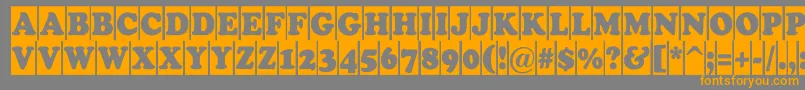 ACooperblackcm Font – Orange Fonts on Gray Background