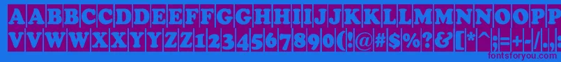 Police ACooperblackcm – polices violettes sur fond bleu