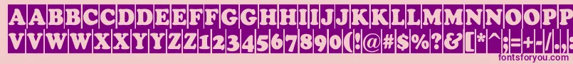 ACooperblackcm Font – Purple Fonts on Pink Background