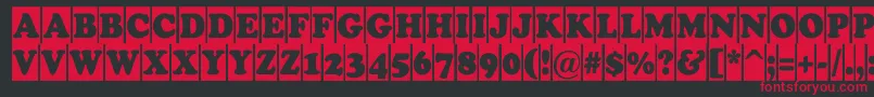 ACooperblackcm Font – Red Fonts on Black Background