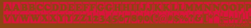 ACooperblackcm Font – Red Fonts on Brown Background