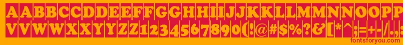ACooperblackcm Font – Red Fonts on Orange Background