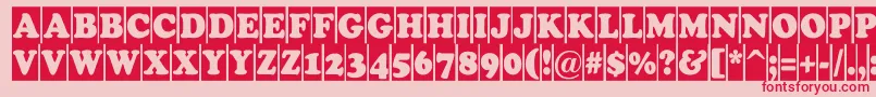 ACooperblackcm Font – Red Fonts on Pink Background