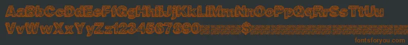 Animalplanet Font – Brown Fonts on Black Background