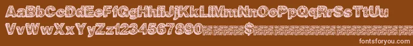 Animalplanet Font – Pink Fonts on Brown Background